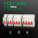 CNC YCB7-63N 1P/2P/3P/4P Miniature Circuit Breaker