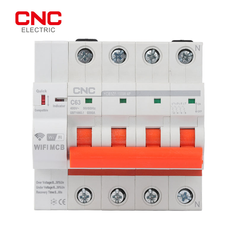 CNC YCB9ZF-100W 4P WiFi Smart Circuit Breaker