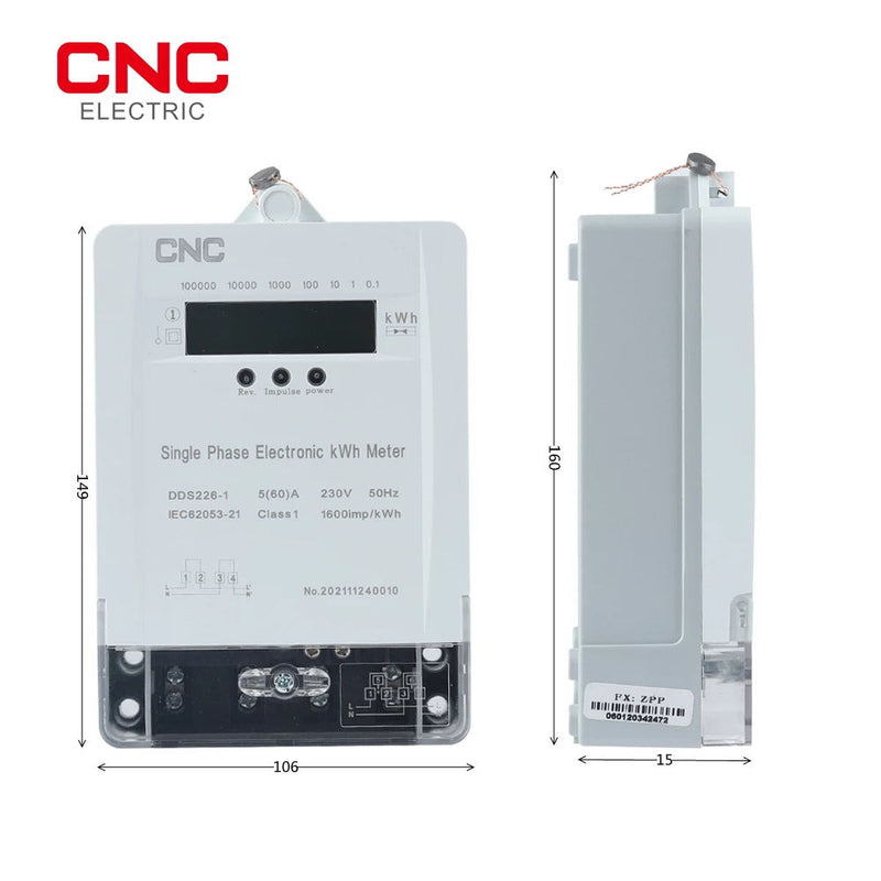 CNC DDS226-1 Single Phase Static Watt Hour Meter