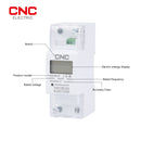 CNC DDS226D-2P LCD Single-phase Din-rail Energy Meter