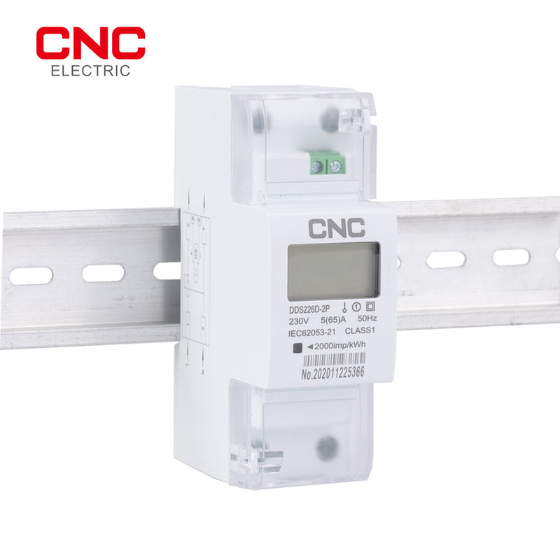 CNC DDS226D-2P LCD Single-phase Din-rail Energy Meter