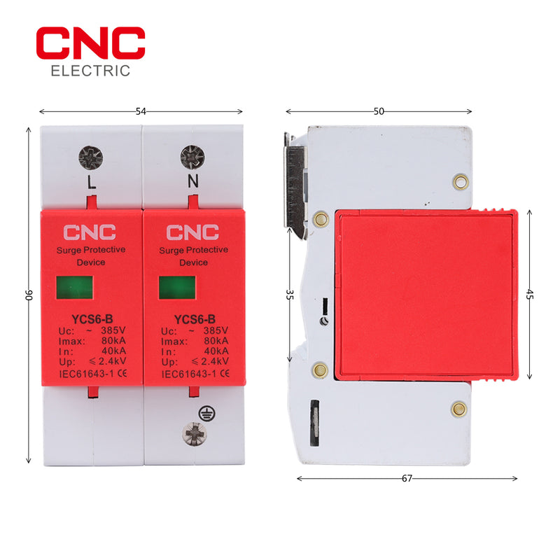 CNC YCS6-B AC 385V 2P Surge Protective Device Low-voltage Arrester Device
