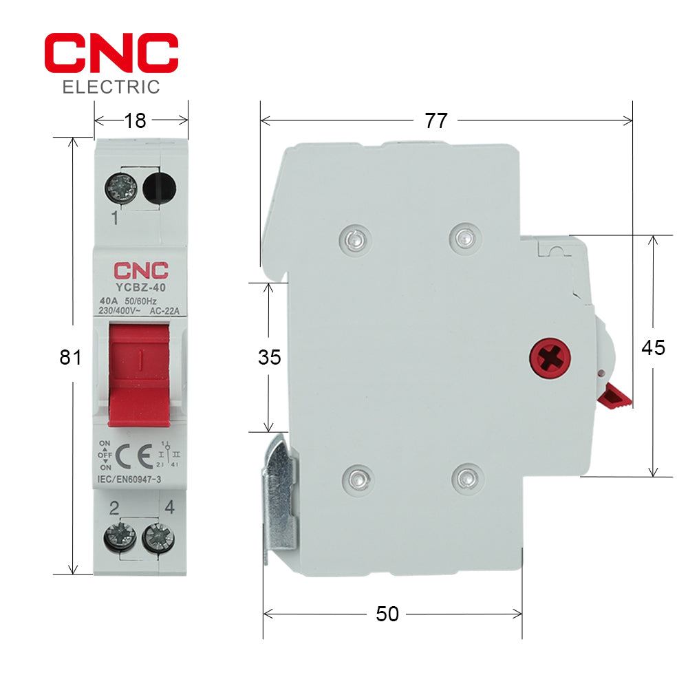 CNC YCBZ-40 1P 40A Changeover Switch